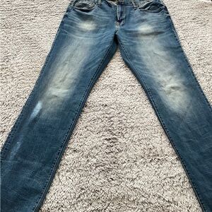 Aeropostale Men's Faded Blue Straight Jeans